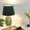 CRYSTAL VELVET Vert Lampe à poser Verre/Velours H40.5cm