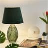 CRYSTAL VELVET Vert Lampe à poser Verre/Velours H40.5cm