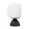 SHINNING PEARL noir et blanc Lampe à poser Marbre H21cm