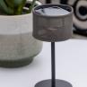 LA LAMPE MINI POSE Charbon/Taupe Baladeuse Solaire Bluetooth d'Extérieur H28cm