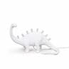 BRONTOSAURE Blanc Lampe à poser Dinosaure USB H33.5cm