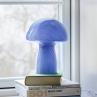 MUSHROOM S Bleu Lampe à poser Verre H23cm