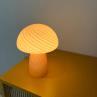 MUSHROOM S Orange Lampe à poser Verre H23cm