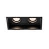 HYDE Noir Spot Encastrable Orientable 2 Lumières avec porte-lampe L17.1cm