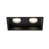 HYDE Noir Spot Encastrable 2 Lumières IP44 avec porte-lampe L17.1cm