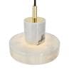 STONE marble blanc ampoule laiton Suspension LED Marbre avec ampoule Ø18cm