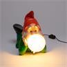 GUMMY DREAMING Multicolore Lampe à poser nain de jardin USB H30cm