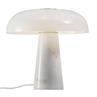 GLOSSY Opal Blanc Lampe à poser Marbre/Verre H32cm