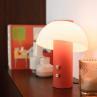 PICCOLO terracotta Lampe à poser LED sans fil Enceinte Métal/Verre H30cm
