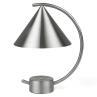 MERIDIAN LAMP acier brossé Lampe de chevet H26cm