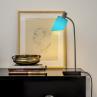 LAMPE DE BUREAU Bleu Lampe à poser Acier/Verre H51cm