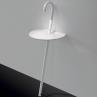 CLOCHARD Blanc Lampe de sol / Vide poche H40cm
