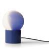 PULCE Bleu Lampe à poser LED Métal/Verre H23cm