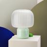 LOULOU Vert abat-jour Blanc Lampe à poser LED Verre teinté/Verre dépoli H30cm