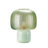LOULOU Vert abat-jour Vert Lampe à poser LED Verre teinté/Verre dépoli H30cm