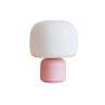 LOULOU Rose / Abat-jour blanc opale Lampe à poser LED Verre teinté/Verre dépoli H30cm