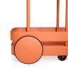 JOLLY TROLLEY tangerine orange Lampadaire chariot d'extérieur rechargeable H200cm