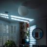 GREGG LARGE Blanc Plafonnier LED verre soufflé L47cm
