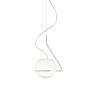 TONDA PICCOLA Blanc Suspension LED verre opalin et support métal Ø25cm