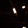 FLOCK OF LIGHT 21 bronze Suspension LED en fil de bronze L135cm
