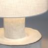 CATHERINE blanc abat-jour blanc Lampe à poser céramique et lin H47cm