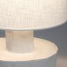 CATHERINE Blanc mat / Abat-jour Blanc Lampe à poser céramique et lin H47cm