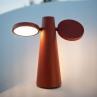 OTO Rouge ocre  Lampe à poser d'extérieur sans fil 2 lumières dimmable H27cm