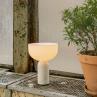 KIZU Blanc acrylique Lampe à poser sans fil Marbre H24cm