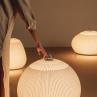 KNIT GRANDE Beige clair Lampe de sol LED avec interrupteur H62cm