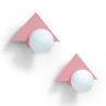 CANDY LITTLE TRIANGLE S Rose chewing-gum Applique murale LED H28cm