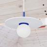 PLUTO SMALL bleu électrique Suspension LED en plastique recylé Ø33cm
