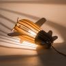 ANTOINE Bois câble chanvre Lampe à poser Bois FSC H36cm