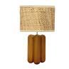 LA GRANDE LAMPE CHARLOTTE Bois marron abat-jour Raphia Lampe à poser Bois H68cm