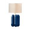 LA GRANDE LAMPE CHARLOTTE Bleu / Laine bouclée Lampe à poser Bois H68cm