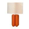 LA GRANDE LAMPE CHARLOTTE Corail / Laine bouclée Lampe à poser Bois H68cm