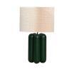 LA GRANDE LAMPE CHARLOTTE Vert / Laine bouclée Lampe à poser Bois H68cm