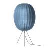 KNIT WIT HIGH MEDIUM Stone Blue Lampe de sol ovale polyester tricoté Ø65cm
