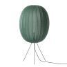 KNIT WIT HIGH MEDIUM Tweed Green Lampe de sol ovale polyester tricoté Ø65cm