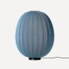 KNIT WIT LEVEL Stone Blue Lampe de sol ovale polyester tricoté Ø65cm