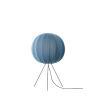 KNIT WIT ROUND MEDIUM Stone Blue Lampe de sol ronde polyester tricoté Ø60cm