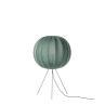 KNIT WIT ROUND MEDIUM Tweed Green Lampe de sol ronde polyester tricoté Ø60cm