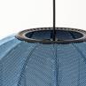 KNIT WIT ROUND Stone Blue Suspension ronde polyester tricoté Ø45cm
