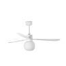 AMELIA Blanc Ventilateur de plafond 3 lames Acier/ABS avec lumière LED dimmable Ø132cm