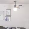 AMELIA gris Ventilateur de plafond 3 lames Acier/ABS avec lumière LED dimmable Ø132cm