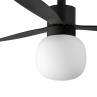 AMELIA Noir Ventilateur de plafond 3 lames Acier/ABS avec lumière LED dimmable Ø132cm