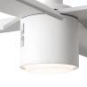 ATTOS Blanc Ventilateur de plafond 4 pâles Acier/ABS avec lumière LED dimmer Ø213cm