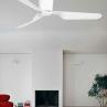 PEMBA Blanc Ventilateur de plafond 3 pâles Acier/ABS avec lumière LED Ø132cm