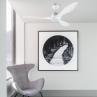 POLARIS Blanc Ventilateur de plafond 3 pâles Acier/ABS avec lumière LED Ø132cm