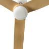 PUNT Blanc et bois clair Ventilateur de plafond 3 pâles Acier/ABS avec lumière LED Ø130cm