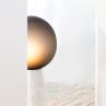 KOKESHI HIGH Gris acétate et blanc Lampadaire Verre/Céramique H150cm